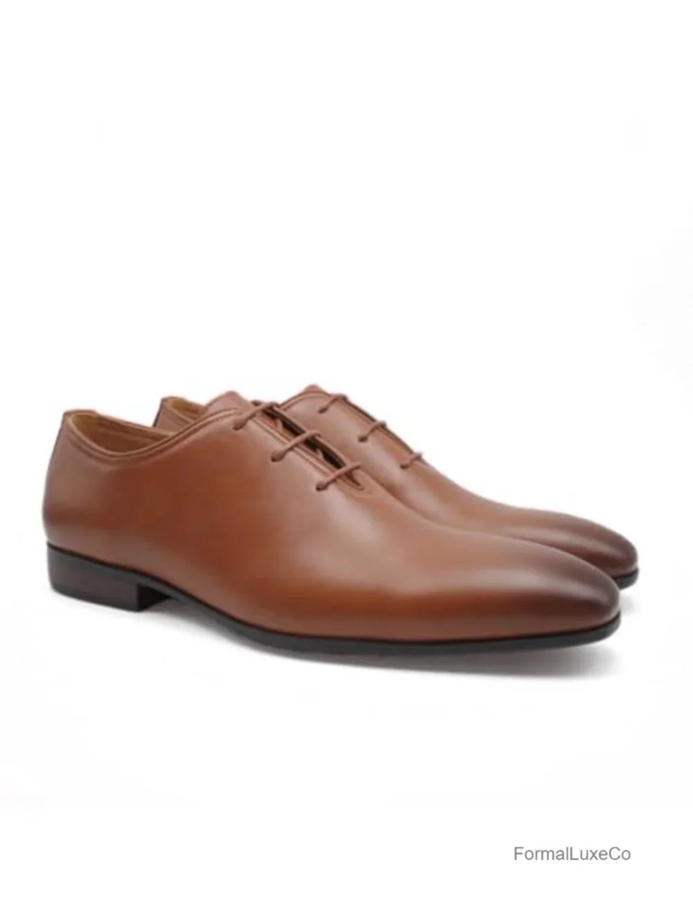 Men's Wholecut Oxford Dress Shoes Lace-Up Formal Faux Leather Business